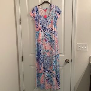 NWT Lilly Pulitzer Wynne Maxi Dress in Kaleidoscope Coral size small